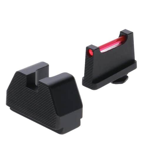 TruGlo TG-132G4 Fiber-Optic Pro Low Set Red Front, Black Rear Black Frame for MOS Glock 17,19,34,35,45 TruGlo TG-132G4 Fiber-Optic Pro Low Set Red Front, Black Rear Black Frame for MOS Glock 17,19,34,35,45