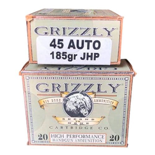 Grizzly Ammo GC45A1 Handgun 45 ACP 185 gr Jacketed Hollow Point (JHP) 20 Bx/ 10 Cs Grizzly Ammo GC45A1 Handgun 45 ACP 185 gr Jacketed Hollow Point (JHP) 20 Bx/ 10 Cs