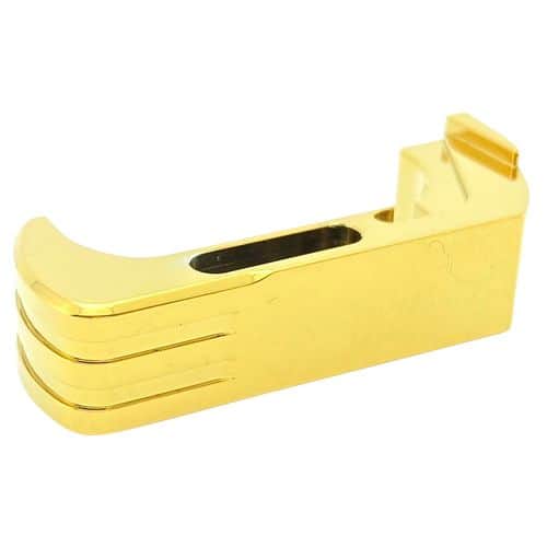 Cross Armory CRG5MCGD Magazine Catch Extended 7075-T6 Aluminum Gold Anodized for Most Glock Gen4-5 Cross Armory CRG5MCGD Magazine Catch Extended 7075-T6 Aluminum Gold Anodized for Most Glock Gen4-5