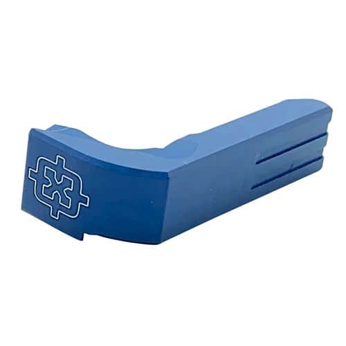 Cross Armory CRGMCBL Magazine Catch Extended 7075-T6 Aluminum Blue Anodized for Most Glock Gen1-3 Cross Armory CRGMCBL Magazine Catch Extended 7075-T6 Aluminum Blue Anodized for Most Glock Gen1-3