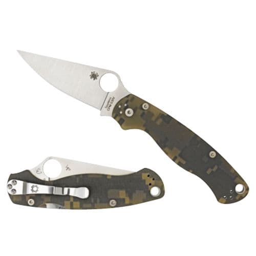 Spyderco C81GPCMOBK2 Para Military 2 3.44" Folding Drop Point Plain Black CPM S30V Blade/G10 Digital Camo Handle 2 Spyderco C81GPCMOBK2 Para Military 2 3.44" Folding Drop Point Plain Black CPM S30V Blade/G10 Digital Camo Handle 2