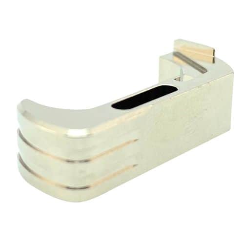 Cross Armory CRG5MCSV Magazine Catch Extended 7075-T6 Aluminum Silver Anodized for Most Glock Gen4-5 Cross Armory CRG5MCSV Magazine Catch Extended 7075-T6 Aluminum Silver Anodized for Most Glock Gen4-5