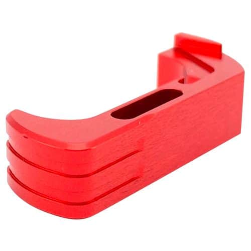 Cross Armory CRG5MCRD Magazine Catch Extended 7075-T6 Aluminum Red Anodized for Most Glock Gen4-5 Cross Armory CRG5MCRD Magazine Catch Extended 7075-T6 Aluminum Red Anodized for Most Glock Gen4-5