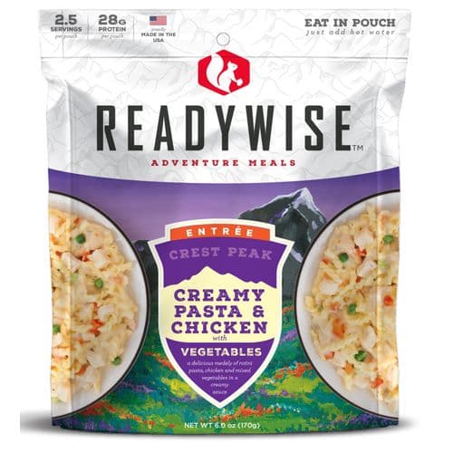 Wise Foods RW05-006 Outdoor Food Kit Crest Peak Creamy Pasta and Chicken Meat/Pasta 6 Per Case 2.5 Servings Outdoor Camping Pouches Wise Foods RW05-006 Outdoor Food Kit Crest Peak Creamy Pasta and Chicken Meat/Pasta 6 Per Case 2.5 Servings Outdoor Camping Pouches