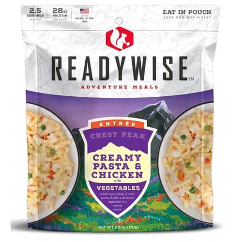 Wise Foods RW05-006 Outdoor Food Kit Crest Peak Creamy Pasta and Chicken Meat/Pasta 6 Per Case 2.5 Servings Outdoor Camping Pouches Wise Foods RW05-006 Outdoor Food Kit Crest Peak Creamy Pasta and Chicken Meat/Pasta 6 Per Case 2.5 Servings Outdoor Camping Pouches
