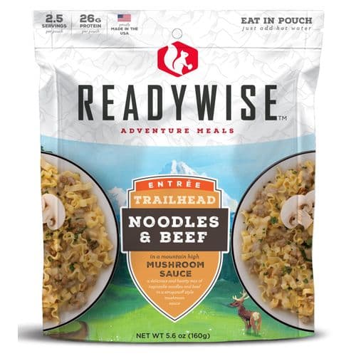 Wise Foods RW05-004 Trailhead Noodles & Beef 2.5 Servings Meat/Pasta 6 Per Case Wise Foods RW05-004 Trailhead Noodles & Beef 2.5 Servings Meat/Pasta 6 Per Case