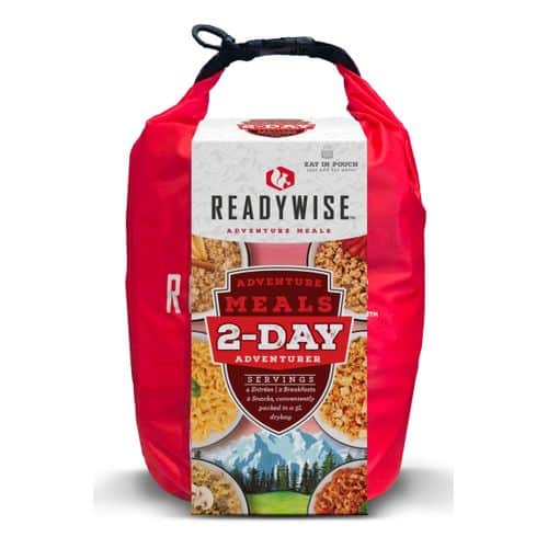 Wise Foods RW05-919 Outdoor Food Kit 2 Day Adventure Pack w/Dry Bag 4 Entrees, 2 Breakfasts and 2 Snacks 8 Per Pack 8 Servings Outdoor Camping Pouches Wise Foods RW05-919 Outdoor Food Kit 2 Day Adventure Pack w/Dry Bag 4 Entrees, 2 Breakfasts and 2 Snacks 8 Per Pack 8 Servings Outdoor Camping Pouches