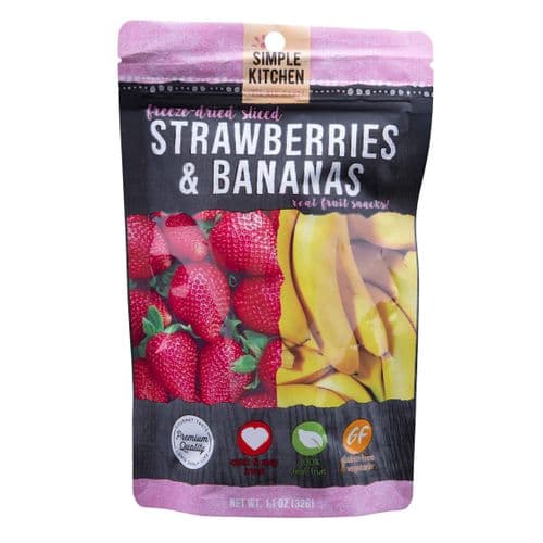 ReadyWise SK05009 Simple Kitchen Freeze Dried Fruit Strawberry & Bananas 1 Serving Pouch 6 Per Case ReadyWise SK05009 Simple Kitchen Freeze Dried Fruit Strawberry & Bananas 1 Serving Pouch 6 Per Case