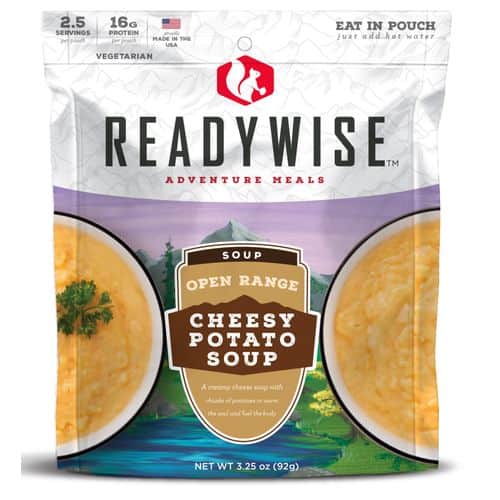 Wise Foods RW05-010 Outdoor Food Kit Open Range Cheesy Potato Soup Cheesy Potato Soup 6 Per Case 2.5 Servings Outdoor Camping Pouches Wise Foods RW05-010 Outdoor Food Kit Open Range Cheesy Potato Soup Cheesy Potato Soup 6 Per Case 2.5 Servings Outdoor Camping Pouches