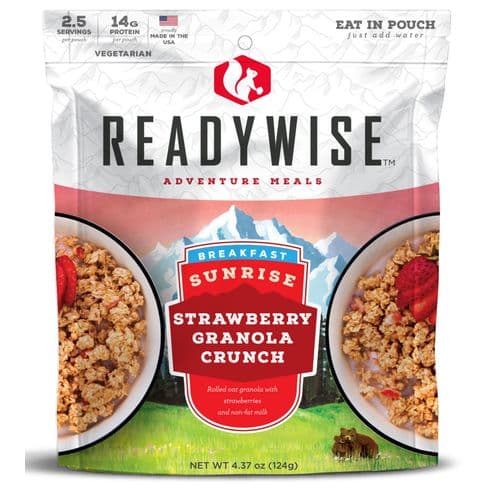 Wise Foods RW05-007 Outdoor Food Kit Sunrise Strawberry Granola Crunch Breakfast Entree 6 Per Case 2.5 Servings Outdoor Camping Pouches Wise Foods RW05-007 Outdoor Food Kit Sunrise Strawberry Granola Crunch Breakfast Entree 6 Per Case 2.5 Servings Outdoor Camping Pouches