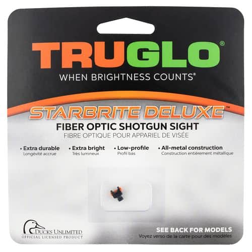 TruGlo TG-954CR StarBrite Deluxe Front Sight Red Fiber Optic Front Sight with 5-40 Thread Black for Shotgun TruGlo TG-954CR StarBrite Deluxe Front Sight Red Fiber Optic Front Sight with 5-40 Thread Black for Shotgun