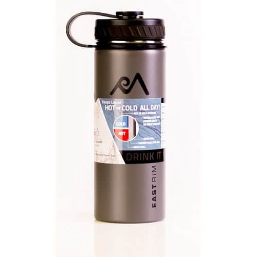 East Rim Vacuum Insulated Stainless Steel Wide Mouth Water Bottle 32 oz Gray East Rim Vacuum Insulated Stainless Steel Wide Mouth Water Bottle 32 oz Gray
