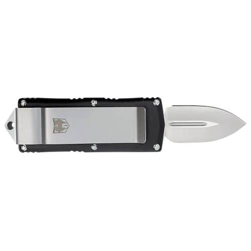 CobraTec Knives BLKOTFMC Money Clip 1.75" OTF Plain D2 Steel Blade/Black Aluminum Handle Includes Pocket Clip CobraTec Knives BLKOTFMC Money Clip 1.75" OTF Plain D2 Steel Blade/Black Aluminum Handle Includes Pocket Clip