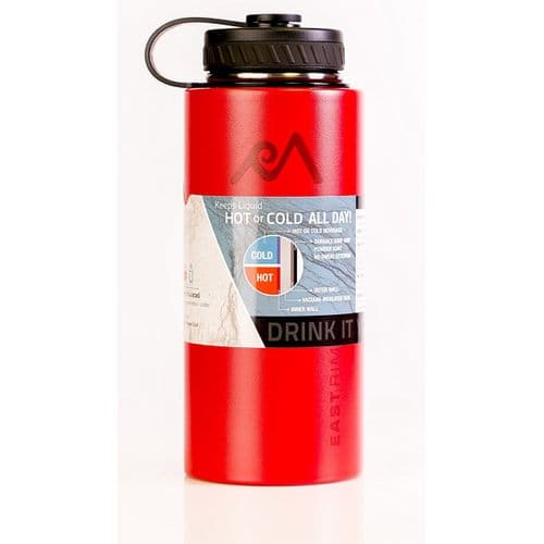 East Rim Vacuum Insulated Stainless Steel Wide Mouth Water Bottle 18 oz Red East Rim Vacuum Insulated Stainless Steel Wide Mouth Water Bottle 18 oz Red