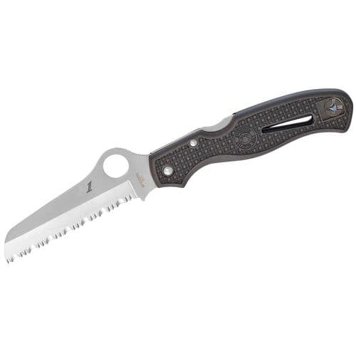 Spyderco C89SBK Atlantic Salt Lightweight 3.69" Folding Sheepsfoot Serrated H1 Steel Blade/FRN Black Handle 2 Spyderco C89SBK Atlantic Salt Lightweight 3.69" Folding Sheepsfoot Serrated H1 Steel Blade/FRN Black Handle 2