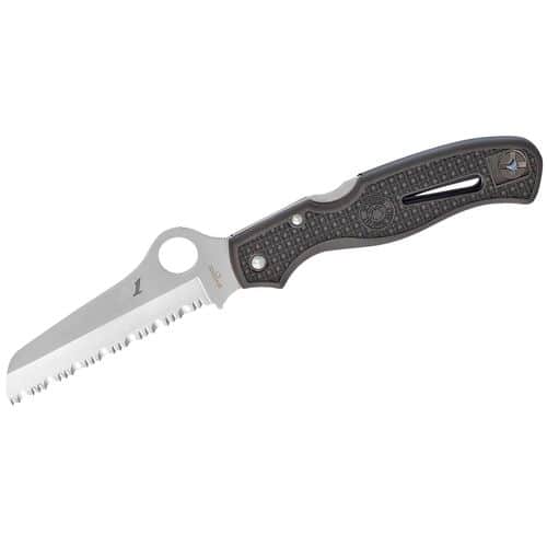 Spyderco C89SBK Atlantic Salt Lightweight 3.69" Folding Sheepsfoot Serrated H1 Steel Blade/FRN Black Handle 2 Spyderco C89SBK Atlantic Salt Lightweight 3.69" Folding Sheepsfoot Serrated H1 Steel Blade/FRN Black Handle 2