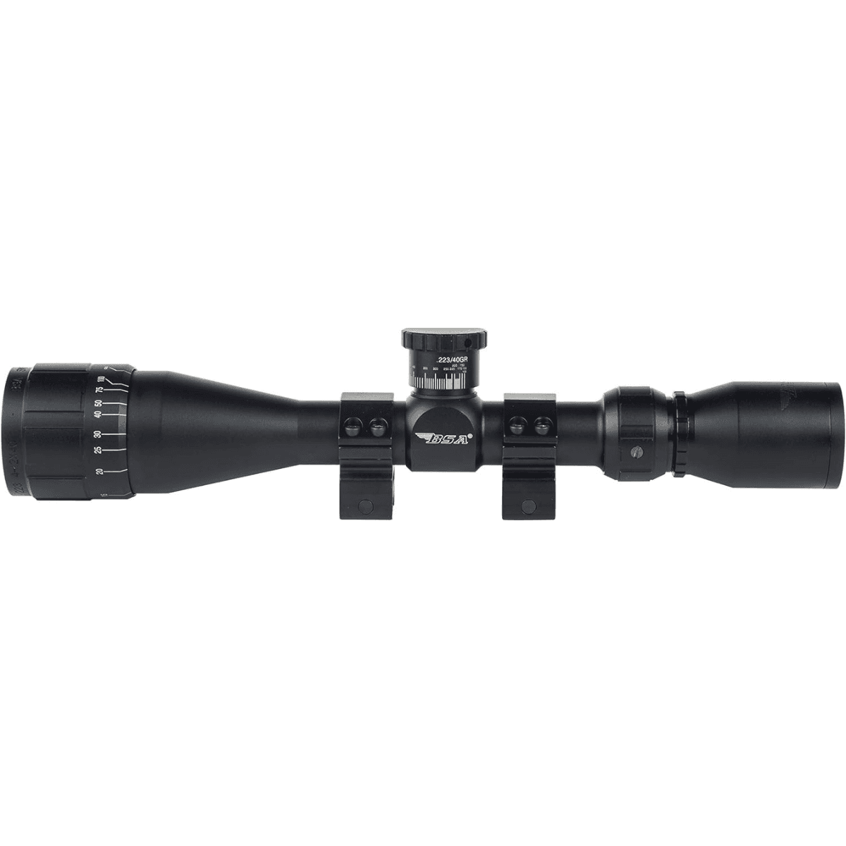 BSA Sweet 223 4-12x40mm RifleScope, 1" Tube - 223412X40AO BSA Sweet 223 4-12x40mm RifleScope, 1" Tube - 223412X40AO