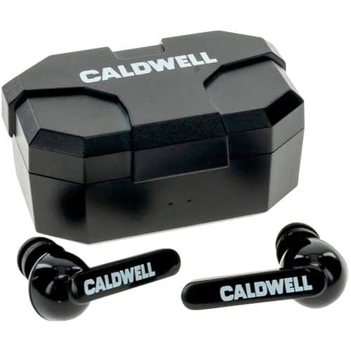 Caldwell 1136234 E-Max Shadows Pro Rechargeable In The Ear Black Ear Buds with Bluetooth for Adults Includes Storage Case & Multiple Size Tips Caldwell 1136234 E-Max Shadows Pro Rechargeable In The Ear Black Ear Buds with Bluetooth for Adults Includes Storage Case & Multiple Size Tips