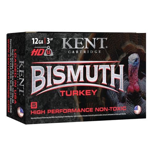Kent Cartridge B123TK465 Bismuth Turkey 12 Gauge 3" 1 5/8 oz 1300 fps Bismuth 5 Shot 5 Bx/20 Cs Kent Cartridge B123TK465 Bismuth Turkey 12 Gauge 3" 1 5/8 oz 1300 fps Bismuth 5 Shot 5 Bx/20 Cs