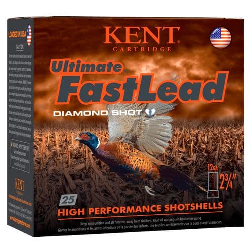 Kent Cartridge K122UFL364 Ultimate Fast Lead 12 Gauge 2.75" 1 1/4 oz 4 Shot 25 Bx/ 10 Cs Kent Cartridge K122UFL364 Ultimate Fast Lead 12 Gauge 2.75" 1 1/4 oz 4 Shot 25 Bx/ 10 Cs
