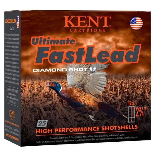 Kent Cartridge K122UFL424 Ultimate Fast Lead 12 Gauge 2.75" 1 1/2 oz 4 Shot 25 Bx/ 10 Cs Kent Cartridge K122UFL424 Ultimate Fast Lead 12 Gauge 2.75" 1 1/2 oz 4 Shot 25 Bx/ 10 Cs