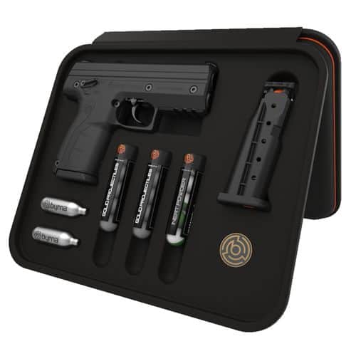 Byrna Technologies BK68300BLACKNYMA HD Kinetic Kit *CA, NY Compliant CO2 68 Cal 5rd Black Frame Black Rubber Overmolded Grip Byrna Technologies BK68300BLACKNYMA HD Kinetic Kit *CA, NY Compliant CO2 68 Cal 5rd Black Frame Black Rubber Overmolded Grip
