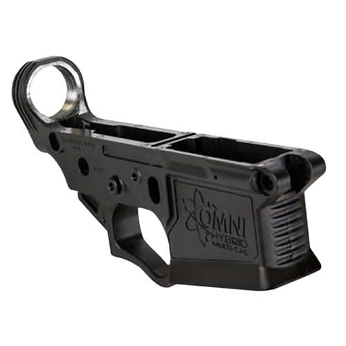 ATI ATIGLOW200 Omni Hybrid Stripped Lower Multi-Caliber Black Anodized Finish Polymer Material with Mil-Spec Dimensions for AR-15 ATI ATIGLOW200 Omni Hybrid Stripped Lower Multi-Caliber Black Anodized Finish Polymer Material with Mil-Spec Dimensions for AR-15