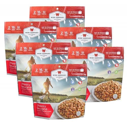 Wise Foods RW05-005 lasagna/sausage Freeze Dried Entrees 2.5 Servings Meat/Pasta 6 Per Case Wise Foods RW05-005 lasagna/sausage Freeze Dried Entrees 2.5 Servings Meat/Pasta 6 Per Case
