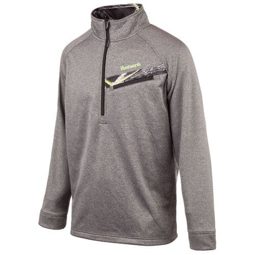 Huntworth Men's Heather Performance Fleece 1/2 Zip Pullover 9138-31HG/KN Huntworth Men's Heather Performance Fleece 1/2 Zip Pullover 9138-31HG/KN