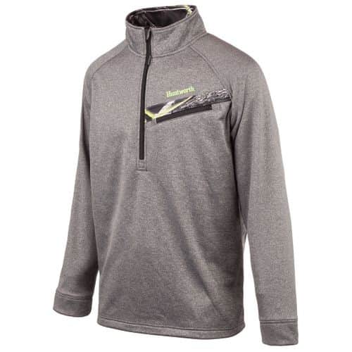 Huntworth Men's Heather Performance Fleece 1/2 Zip Pullover 9138-31HG/KN Huntworth Men's Heather Performance Fleece 1/2 Zip Pullover 9138-31HG/KN
