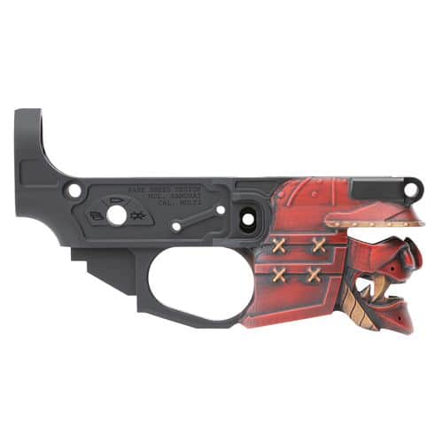 Spikes STLB630-PH Rare Breed Samurai Stripped Lower Receiver Multi-Caliber 7075-T6 Aluminum Black Anodized with Painted Front for AR-15 Spikes STLB630-PH Rare Breed Samurai Stripped Lower Receiver Multi-Caliber 7075-T6 Aluminum Black Anodized with Painted Front for AR-15