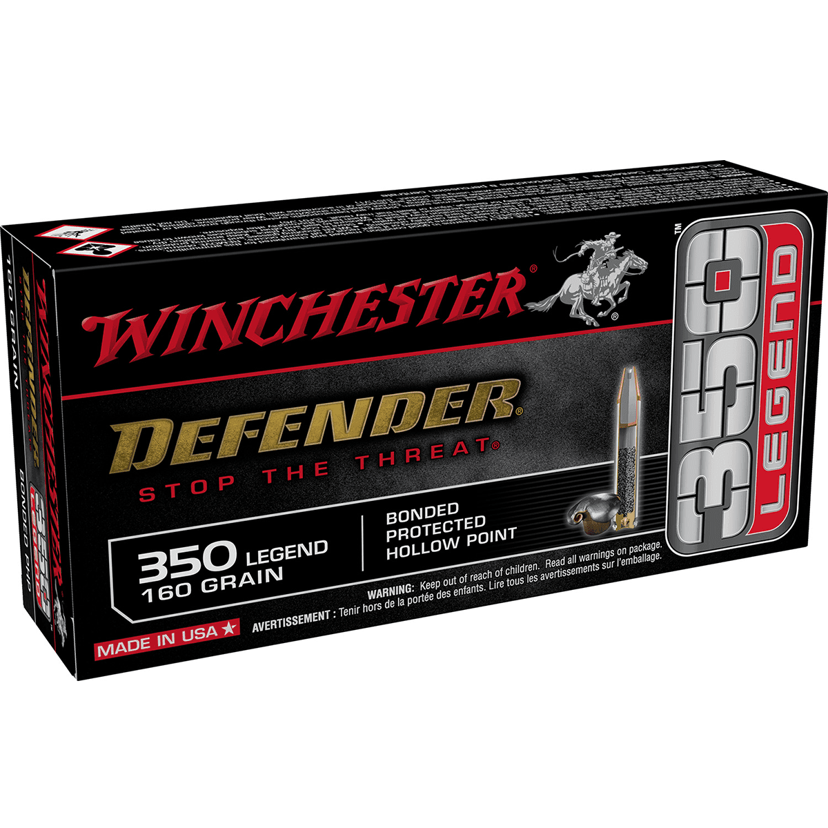 Winchester Ammo S350PDB Defender 350 Legend 160 gr Bonded Protected Hollow Point 20 Bx/10 Cs Winchester Ammo S350PDB Defender 350 Legend 160 gr Bonded Protected Hollow Point 20 Bx/10 Cs