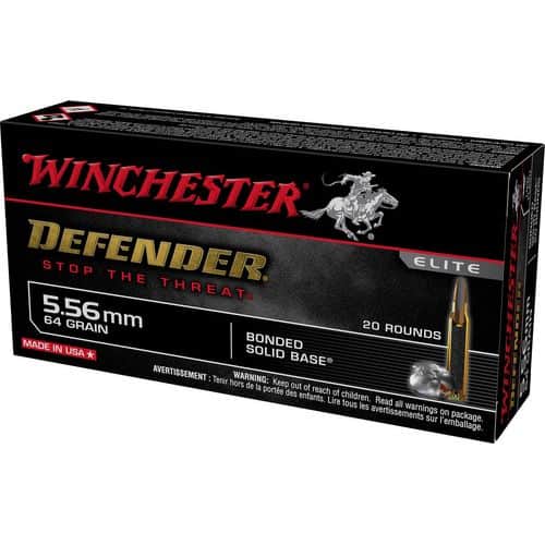 Winchester Ammo A556PDB Defender 5.56x45mm NATO 64 gr Bonded Solid Base 20 Bx/10 Cs Winchester Ammo A556PDB Defender 5.56x45mm NATO 64 gr Bonded Solid Base 20 Bx/10 Cs