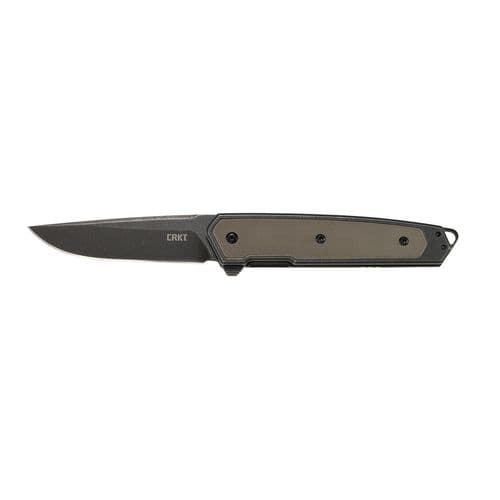 CRKT 7091 Cinco Folding Plain Black Stonewash D2 Steel Blade 2Cr13 SS w/G10 Inlay Handle CRKT 7091 Cinco Folding Plain Black Stonewash D2 Steel Blade 2Cr13 SS w/G10 Inlay Handle