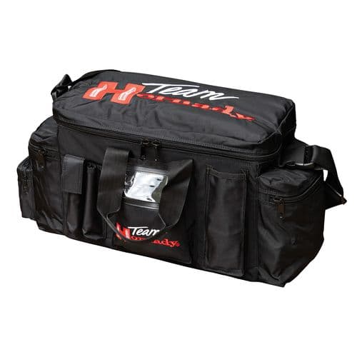 Hornady 9919 Team Hornady Range Bag Black with Red Logo Nylon with Large Compartment & Embroidering Hornady 9919 Team Hornady Range Bag Black with Red Logo Nylon with Large Compartment & Embroidering