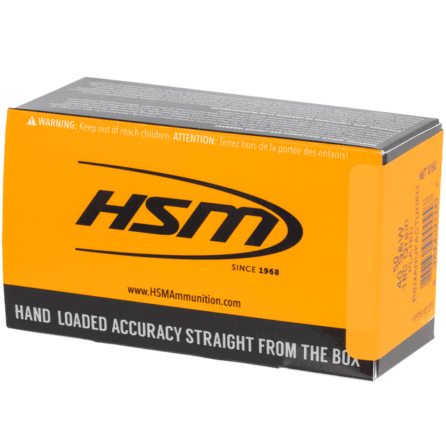 HSM 40 S&W 180 gr Round Nose Flat Point Handgun Ammo HSM 40 S&W 180 gr Round Nose Flat Point Handgun Ammo