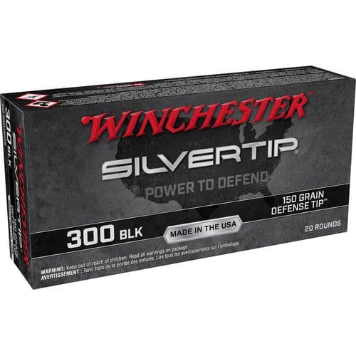 Winchester Ammo W300ST Silvertip 300 Blackout 150 gr Defense Tip 20 Bx/10 Cs Winchester Ammo W300ST Silvertip 300 Blackout 150 gr Defense Tip 20 Bx/10 Cs