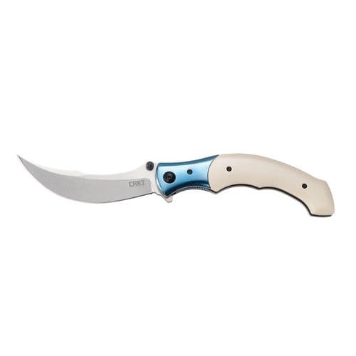 CRKT 7471 Ritual 4.37" Folding Plain Satin 12C27 Sandvik Blade 2Cr13 SS Bolster/Ivory Micarta Handle CRKT 7471 Ritual 4.37" Folding Plain Satin 12C27 Sandvik Blade 2Cr13 SS Bolster/Ivory Micarta Handle