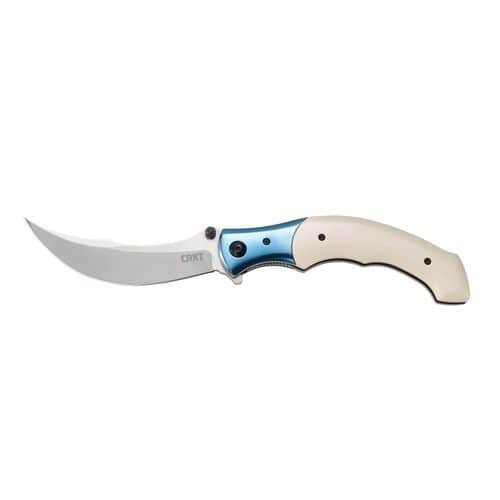 CRKT 7471 Ritual 4.37" Folding Plain Satin 12C27 Sandvik Blade 2Cr13 SS Bolster/Ivory Micarta Handle CRKT 7471 Ritual 4.37" Folding Plain Satin 12C27 Sandvik Blade 2Cr13 SS Bolster/Ivory Micarta Handle