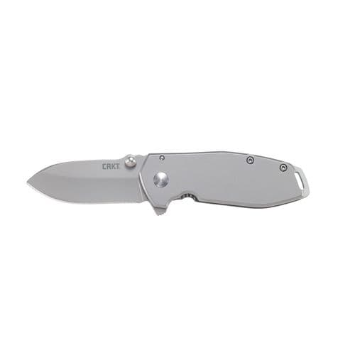CRKT 2492 Squid Assisted 2.37" Folding Drop Point Plain Bead Blasted 8Cr14MoV SS Blade 2Cr13 Stainless Handle CRKT 2492 Squid Assisted 2.37" Folding Drop Point Plain Bead Blasted 8Cr14MoV SS Blade 2Cr13 Stainless Handle