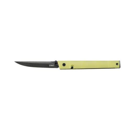 CRKT 7096YGK CEO Bamboo Folding Plain Black Stonewash 8Cr13MoV SS Blade GRN Green Handle CRKT 7096YGK CEO Bamboo Folding Plain Black Stonewash 8Cr13MoV SS Blade GRN Green Handle