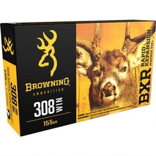 Browning .308 Winchester Ammunition 20 Rounds 155 Grain Browning .308 Winchester Ammunition 20 Rounds 155 Grain