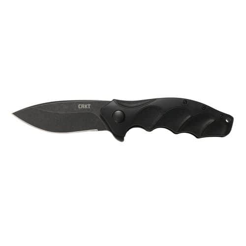 CRKT K221KKP Foresight Assisted 3.53" Folding Modified Drop Point Plain Black Stonewash 1.4116 Steel Blade GRN Black Handle CRKT K221KKP Foresight Assisted 3.53" Folding Modified Drop Point Plain Black Stonewash 1.4116 Steel Blade GRN Black Handle