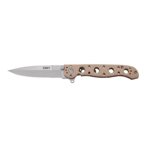CRKT M16-03BS M16 03BS 3.55" Folding Spear Point Plain Bead Blasted 12C27 Sandvik Blade 2Cr13 Bronze Handle CRKT M16-03BS M16 03BS 3.55" Folding Spear Point Plain Bead Blasted 12C27 Sandvik Blade 2Cr13 Bronze Handle
