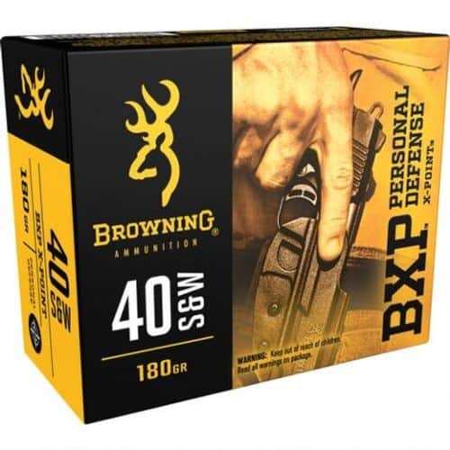 Browning .40 S&W Ammunition 20 Rounds 180 Grains JHP Browning .40 S&W Ammunition 20 Rounds 180 Grains JHP