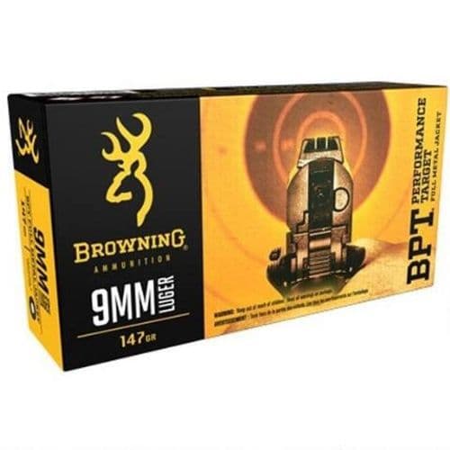 Browning BPT 9mm Luger FMJ 147 Grain 1000 fps 50 Rounds B191800091 Browning BPT 9mm Luger FMJ 147 Grain 1000 fps 50 Rounds B191800091