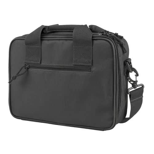 NcStar CPDX2971U VISM Double Pistol Range Bag with Mag Pouches, Loop Fasteners, Zippers, Padding & Urban Gray Finish NcStar CPDX2971U VISM Double Pistol Range Bag with Mag Pouches, Loop Fasteners, Zippers, Padding & Urban Gray Finish