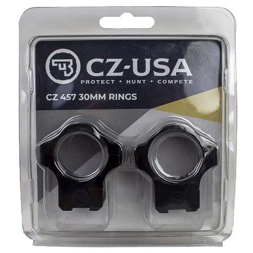 CZ-USA 40087 Scope Rings Dovetail CZ 455/457 30mm Matte Black Aluminum CZ-USA 40087 Scope Rings Dovetail CZ 455/457 30mm Matte Black Aluminum