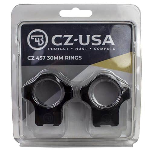 CZ-USA 40087 Scope Rings Dovetail CZ 455/457 30mm Matte Black Aluminum CZ-USA 40087 Scope Rings Dovetail CZ 455/457 30mm Matte Black Aluminum