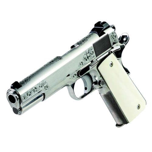 Dan Wesson 01804 Heirloom 2021 45 ACP 5" 8+1 Overall Brushed Stainless Steel Bone Grip Dan Wesson 01804 Heirloom 2021 45 ACP 5" 8+1 Overall Brushed Stainless Steel Bone Grip